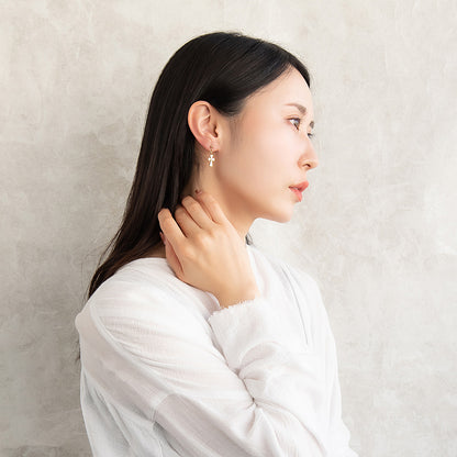 ピアス クロス 2ホール 5個セット サージカルステンレスポスト スタッドピアス