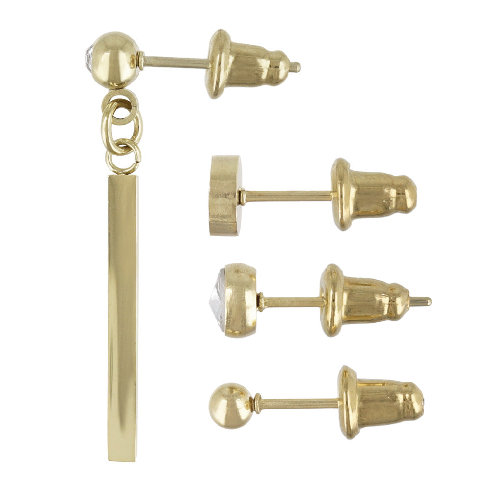 ピアス スティック 6個セット サージカルステンレスポスト スタッドピアス