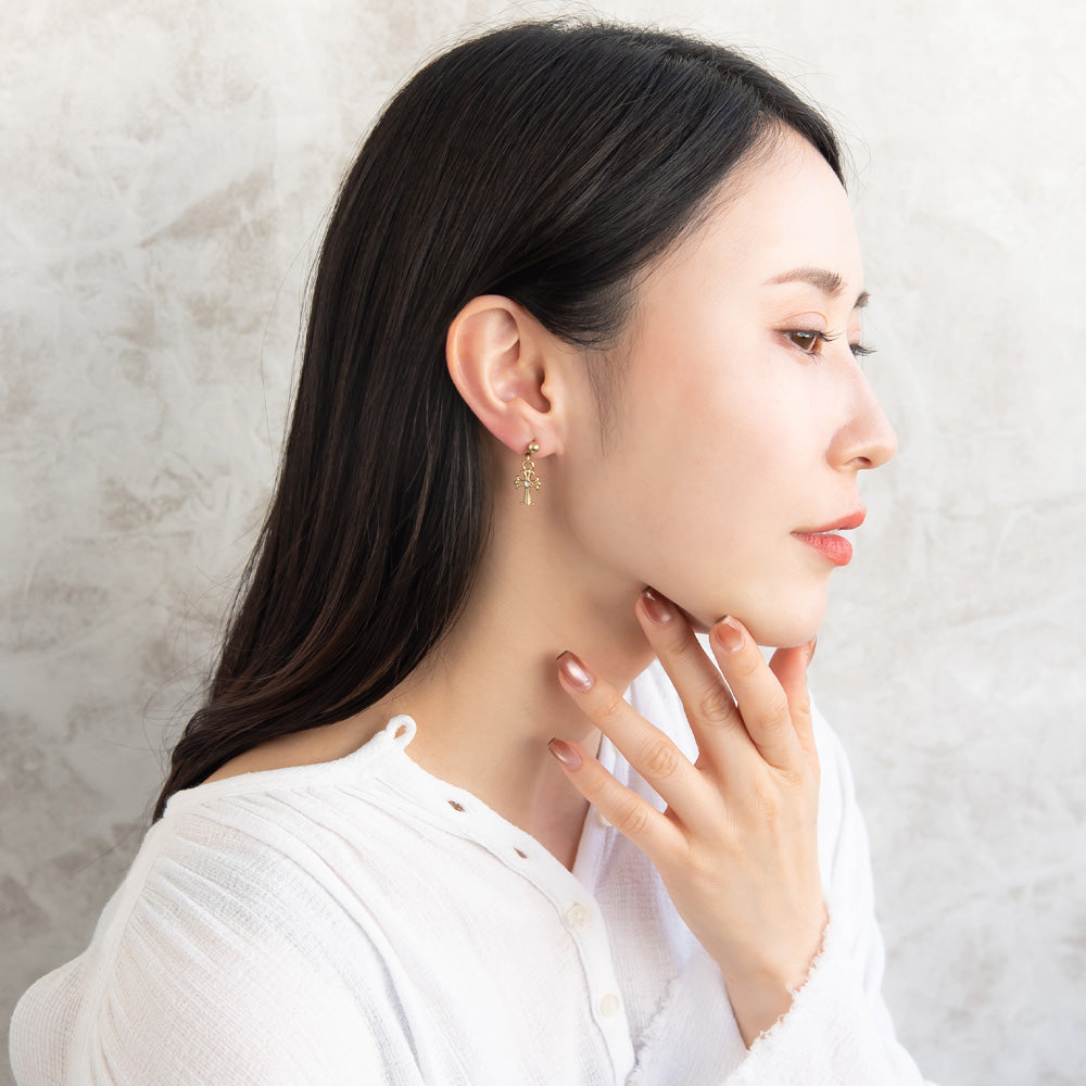 ピアス クロス 6個セット サージカルステンレスポスト スタッドピアス