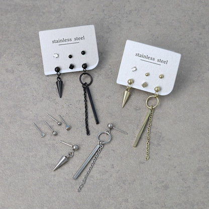 ピアス コーン 6個セット サージカルステンレスポスト スタッドピアス