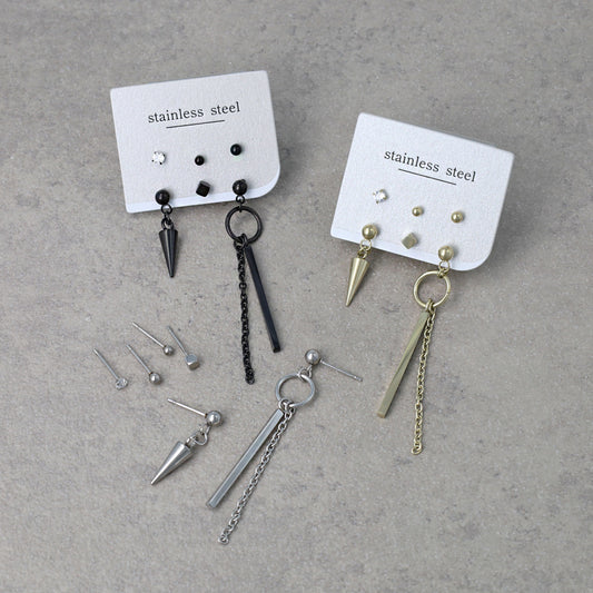 ピアス コーン 6個セット サージカルステンレスポスト スタッドピアス