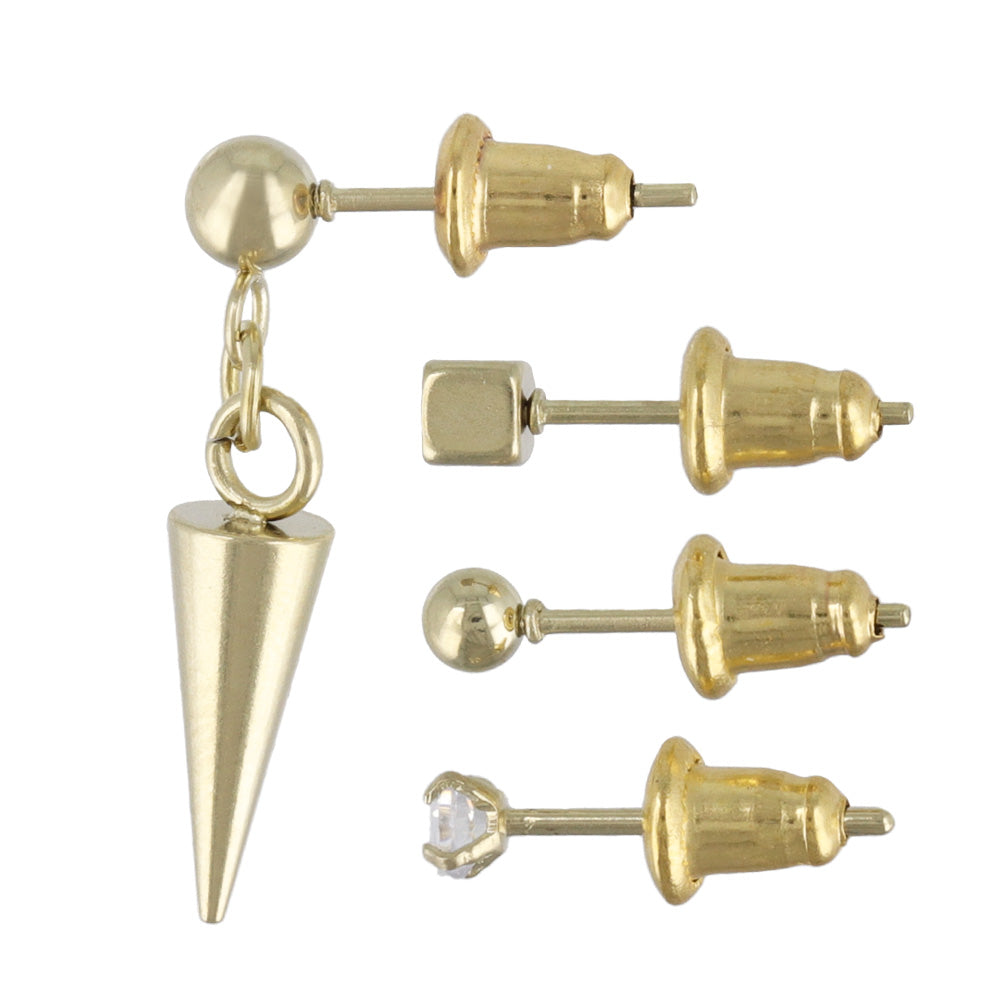 ピアス コーン 6個セット サージカルステンレスポスト スタッドピアス