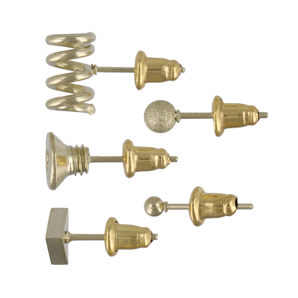 ピアス スクリュー 6個セット サージカルステンレスポスト スタッドピアス