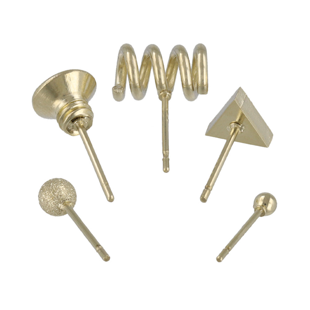 ピアス スクリュー 6個セット サージカルステンレスポスト スタッドピアス