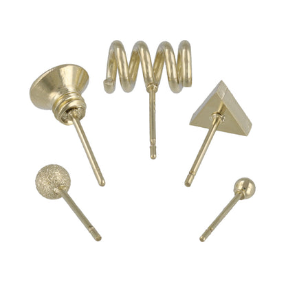 ピアス スクリュー 6個セット サージカルステンレスポスト スタッドピアス