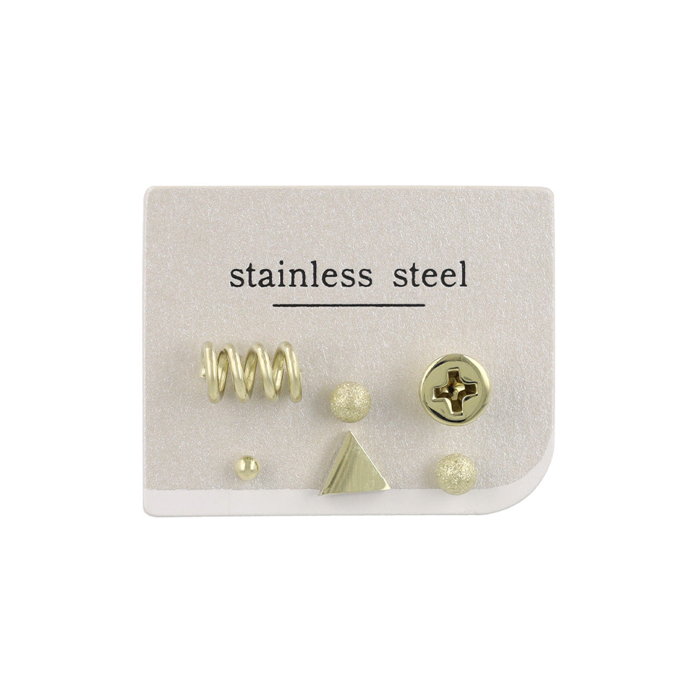 ピアス スクリュー 6個セット サージカルステンレスポスト スタッドピアス