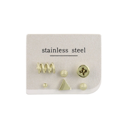 ピアス スクリュー 6個セット サージカルステンレスポスト スタッドピアス