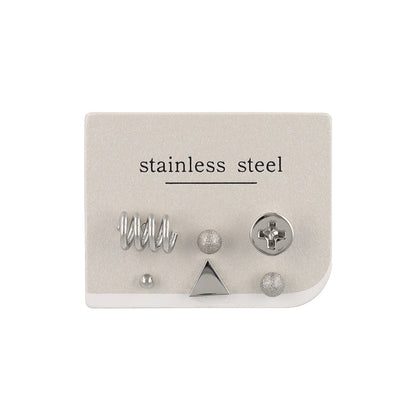 ピアス スクリュー 6個セット サージカルステンレスポスト スタッドピアス