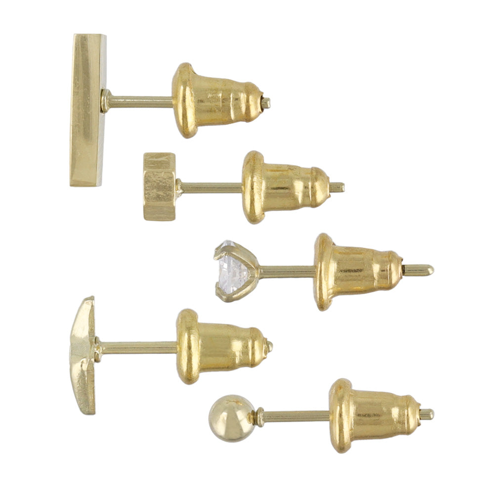 ピアス ライトニング 6個セット サージカルステンレスポスト スタッドピアス