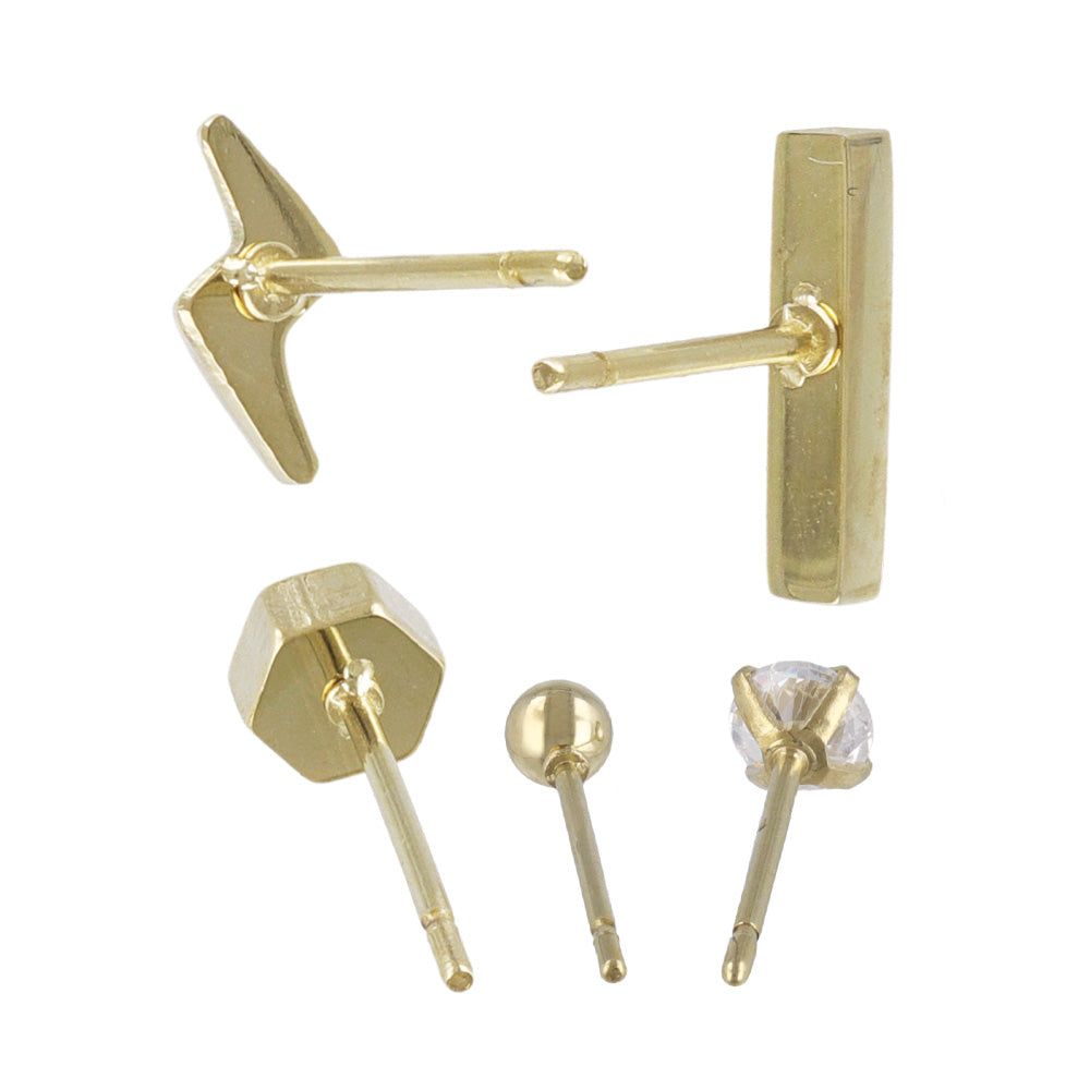 ピアス ライトニング 6個セット サージカルステンレスポスト スタッドピアス