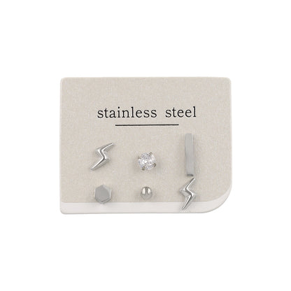 ピアス ライトニング 6個セット サージカルステンレスポスト スタッドピアス