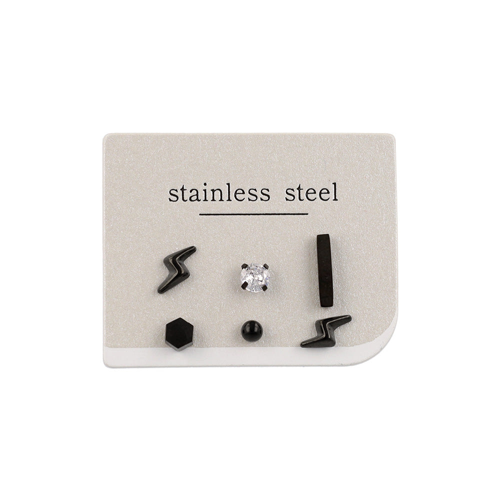 ピアス ライトニング 6個セット サージカルステンレスポスト スタッドピアス