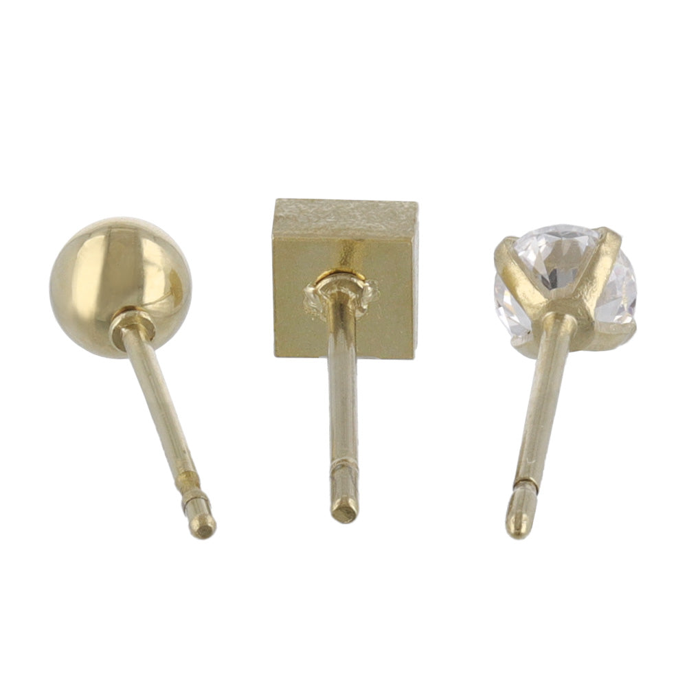 ピアス ファスナー 6個セット サージカルステンレスポスト スタッドピアス