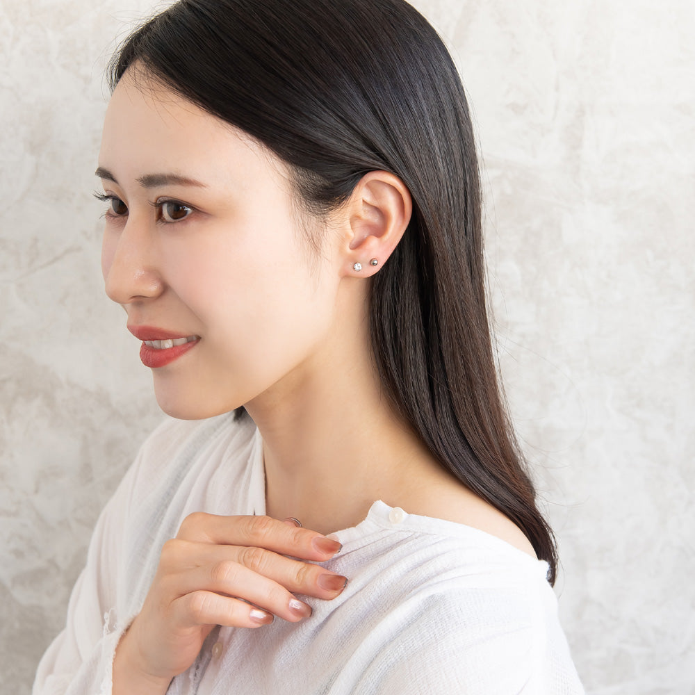 ピアス ファスナー 6個セット サージカルステンレスポスト スタッドピアス