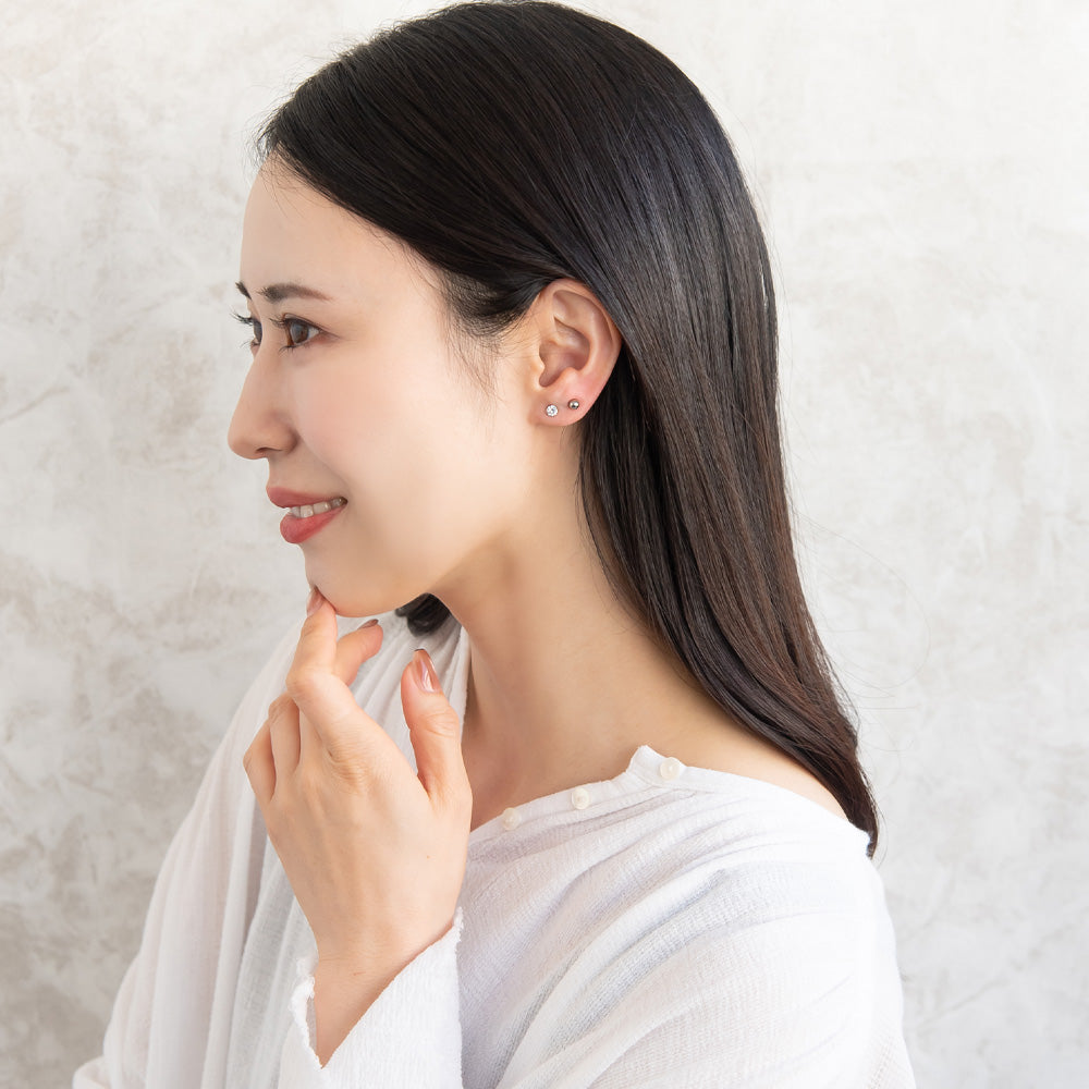 ピアス ファスナー 6個セット サージカルステンレスポスト スタッドピアス