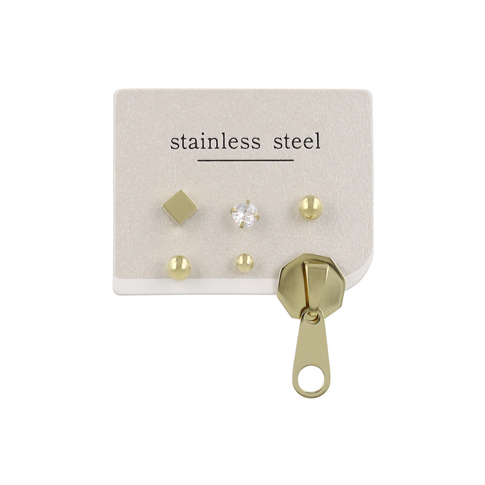 ピアス ファスナー 6個セット サージカルステンレスポスト スタッドピアス