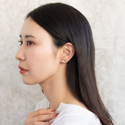 ピアス 梨地 6個セット サージカルステンレスポスト フープピアス スタッドピアス