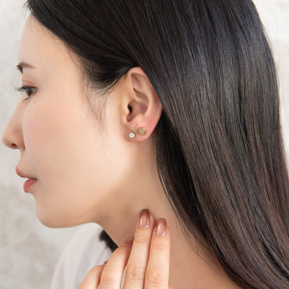 ピアス 梨地 6個セット サージカルステンレスポスト フープピアス スタッドピアス