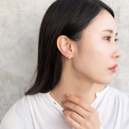 ピアス 梨地 6個セット サージカルステンレスポスト フープピアス スタッドピアス