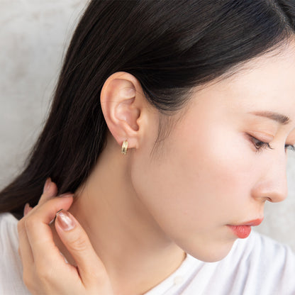 ピアス 梨地 6個セット サージカルステンレスポスト フープピアス スタッドピアス