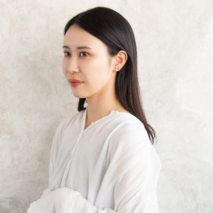 ピアス 梨地 6個セット サージカルステンレスポスト フープピアス スタッドピアス