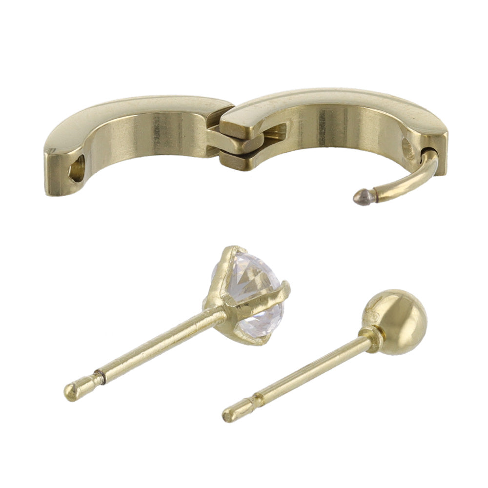 ピアス 6個セット サージカルステンレスポスト フープピアス スタッドピアス