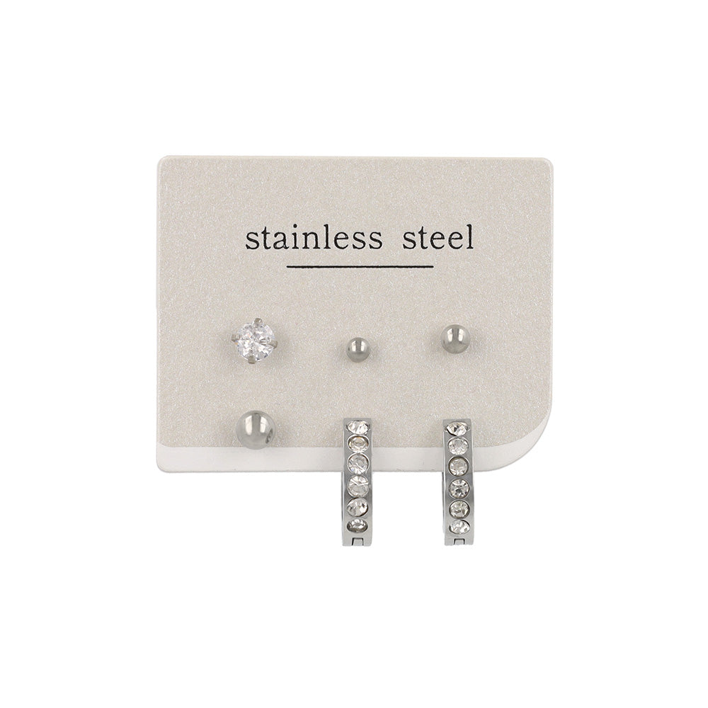 ピアス 6個セット サージカルステンレスポスト フープピアス スタッドピアス