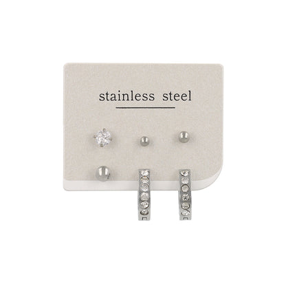 ピアス 6個セット サージカルステンレスポスト フープピアス スタッドピアス