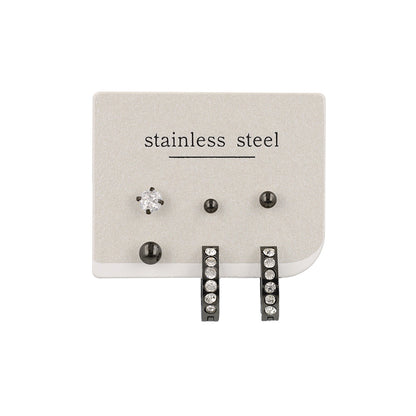 ピアス 6個セット サージカルステンレスポスト フープピアス スタッドピアス