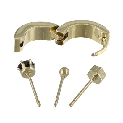 ピアス 6個セット サージカルステンレスポスト フープピアス スタッドピアス