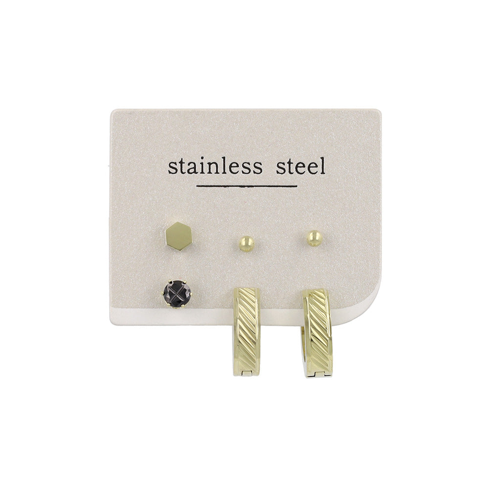 ピアス 6個セット サージカルステンレスポスト フープピアス スタッドピアス