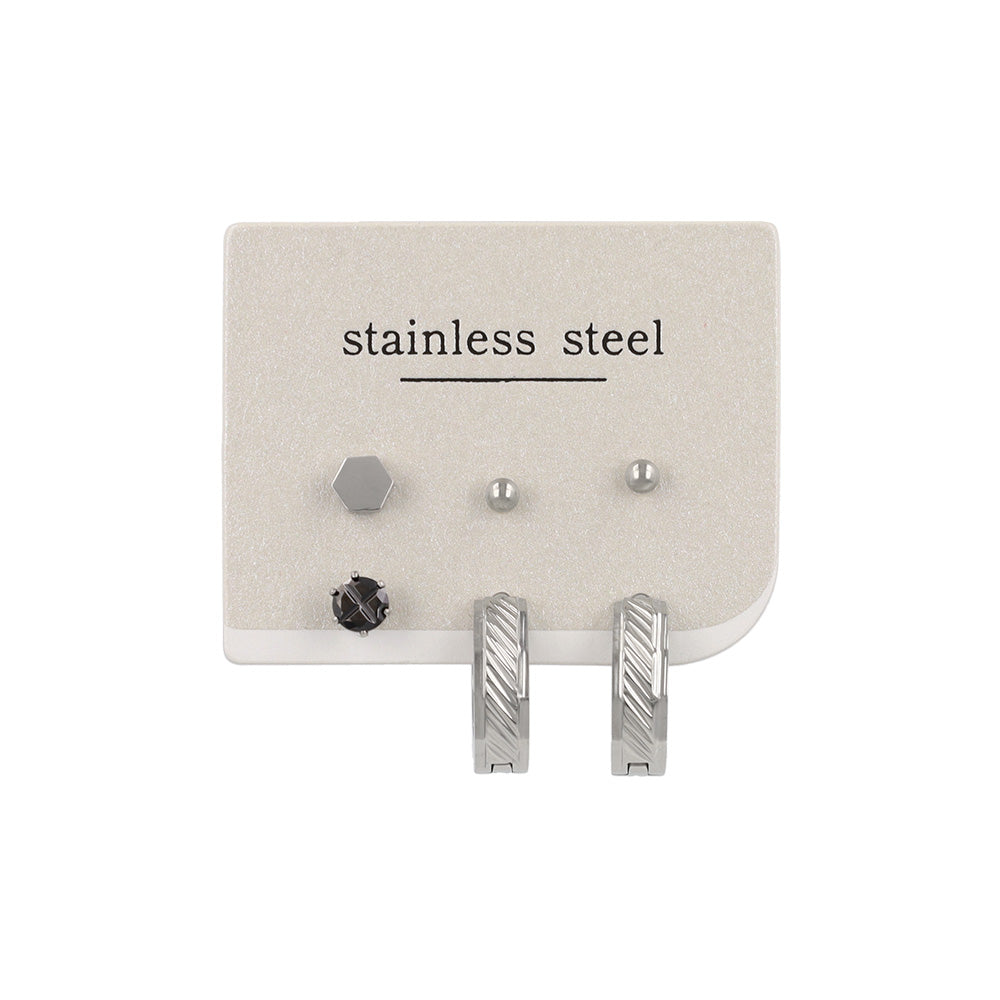 ピアス 6個セット サージカルステンレスポスト フープピアス スタッドピアス