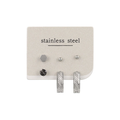 ピアス 6個セット サージカルステンレスポスト フープピアス スタッドピアス