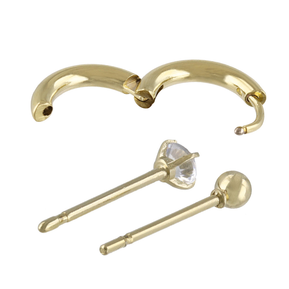 ピアス 6個セット サージカルステンレスポスト フープピアス スタッドピアス