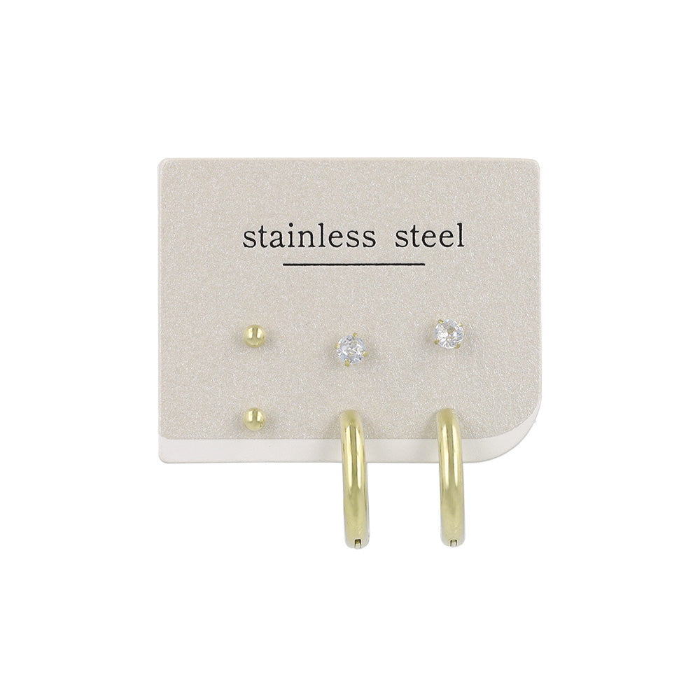 ピアス 6個セット サージカルステンレスポスト フープピアス スタッドピアス