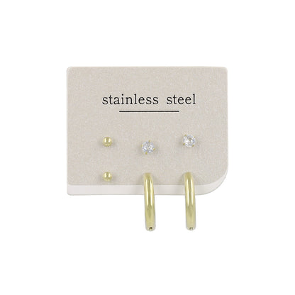 ピアス 6個セット サージカルステンレスポスト フープピアス スタッドピアス