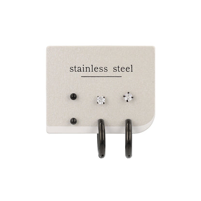 ピアス 6個セット サージカルステンレスポスト フープピアス スタッドピアス