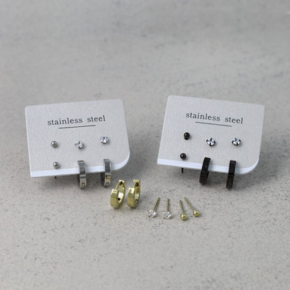 ピアス 6個セット サージカルステンレスポスト フープピアス スタッドピアス