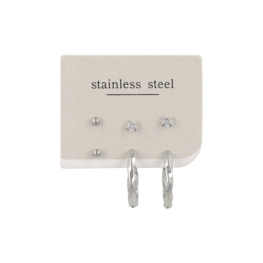 ピアス 6個セット サージカルステンレスポスト フープピアス スタッドピアス