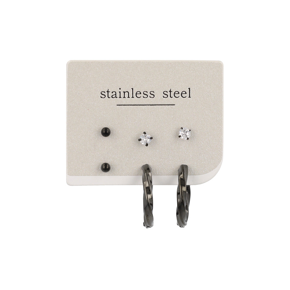 ピアス 6個セット サージカルステンレスポスト フープピアス スタッドピアス