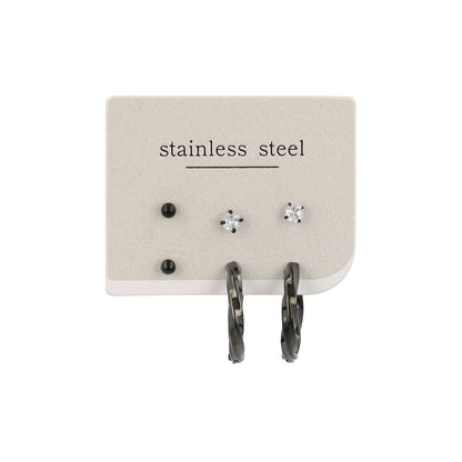 ピアス 6個セット サージカルステンレスポスト フープピアス スタッドピアス