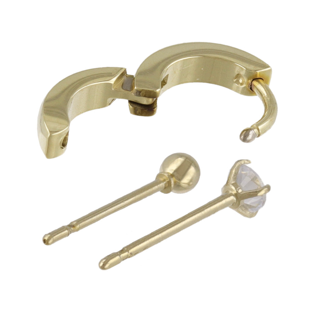 ピアス 6個セット サージカルステンレスポスト フープピアス スタッドピアス