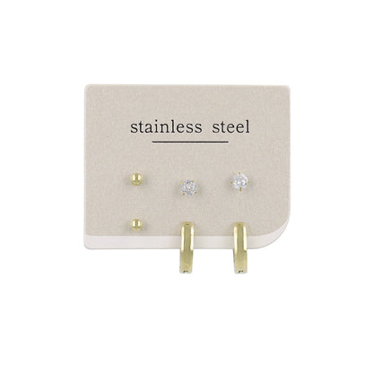 ピアス 6個セット サージカルステンレスポスト フープピアス スタッドピアス