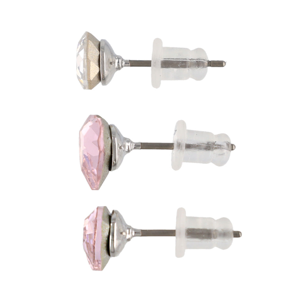 ピアス ニッケルフリー ハート 6個セット チタンポスト スタッドピアス