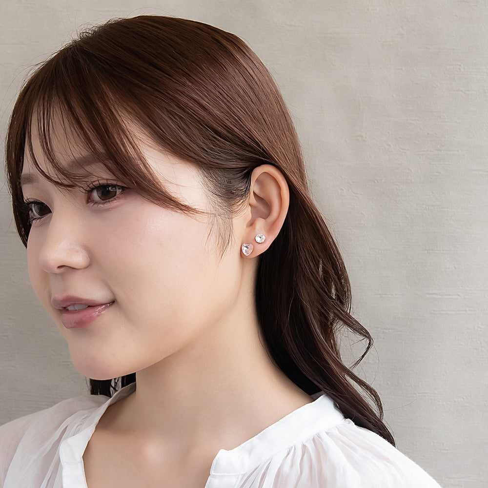 ピアス ニッケルフリー ハート 6個セット チタンポスト スタッドピアス