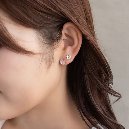 ピアス ニッケルフリー ハート 6個セット チタンポスト スタッドピアス