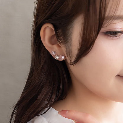 ピアス ニッケルフリー ハート 6個セット チタンポスト スタッドピアス