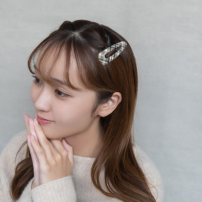 ヘアピン チェック柄 2個セット スリーピン