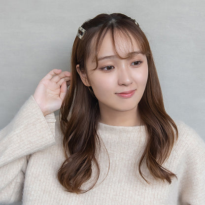 ヘアピン チェック柄 2個セット スリーピン