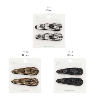 ヘアピン ストーン 2個セット スリーピン